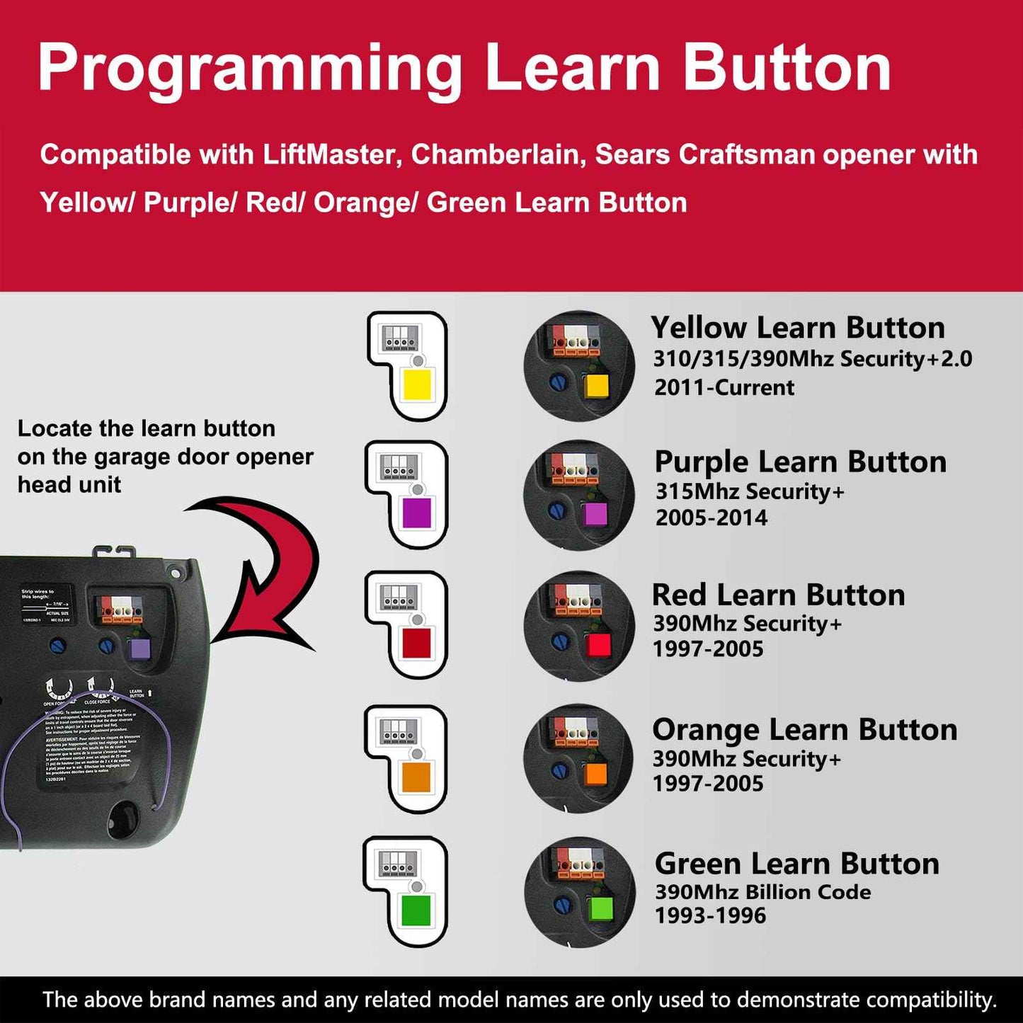 Garage Door Opener Keypad Universal Compatible with Liftmaster Chamberlain Craftsman Opener Remote Replace 877MAX 878MAX G940EV-P2 377LM 877LM 977LM 66LM CMXZDCG440 Wireless Keypad