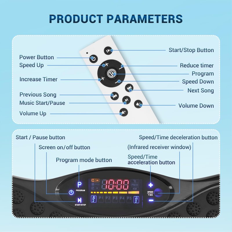 Mibest Vibration Plate Exercise Machine for Lymphatic Drainage & Weight Loss – Vibration Platform with Remote Control & Resistance Bands for Full Body Workout Fat Burn for Women & Men