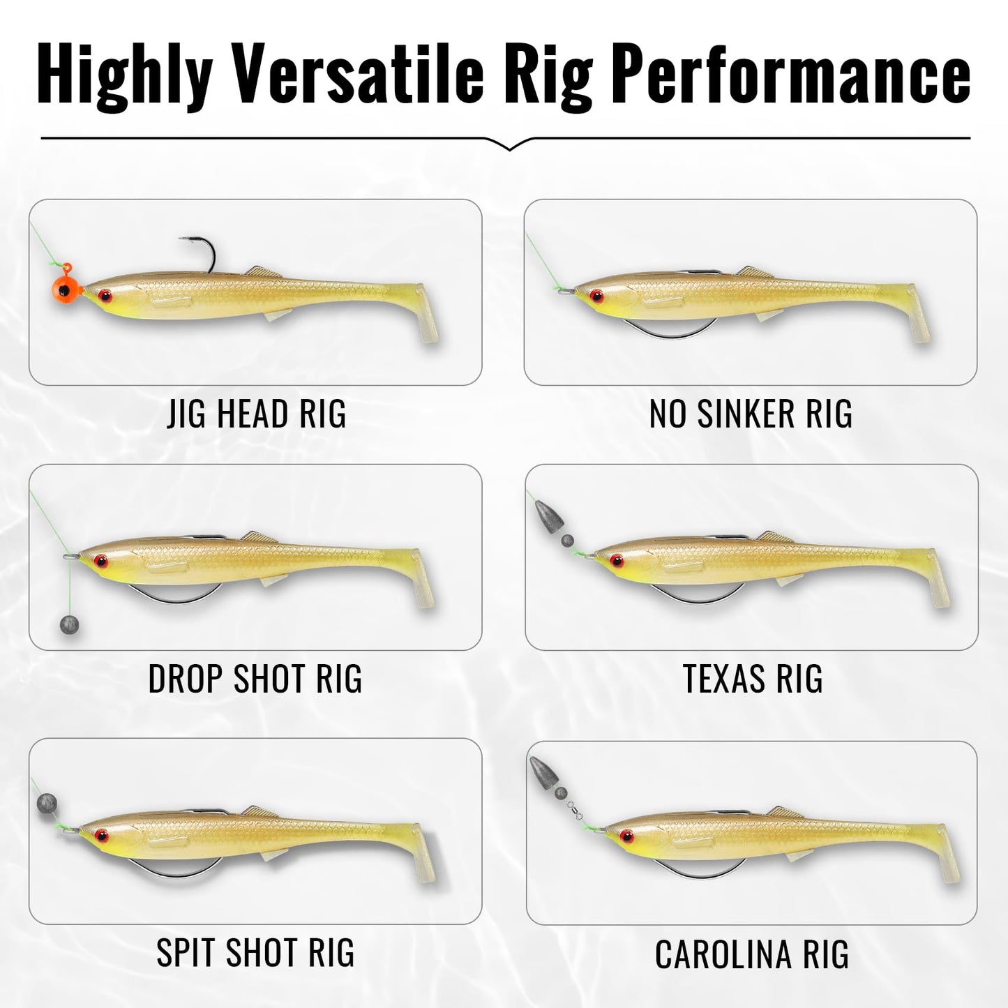 TRUSCEND Hand-Painted Soft Fishing Lures 10PCS, Paddle Tail Swimbaits, Fishing Lures for Bass Trout Crappie Walleye, Durable Plastic Bait for Bass Fishing, Shad Fishing Bait for Freshwater Saltwater