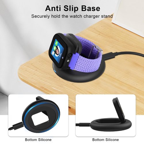 Charging Dock Compatible with SyncUP Kids Watch 2, Portable & Foldable Magnetic Charger with Charger C Cable for TMobile Sync UP Kids Watch 2, Replacement Charging Stand(Not for Sync UP 1)