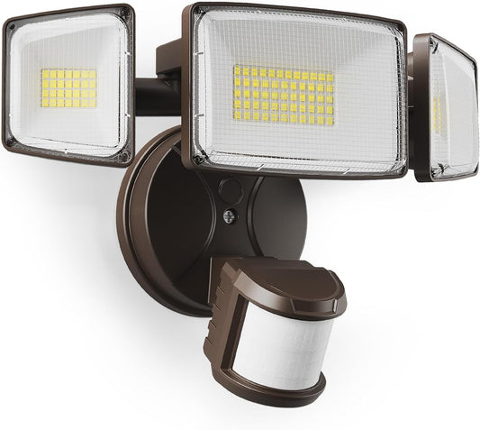 75W LED Motion Sensor Flood Light - Dusk to Dawn Outdoor Security Light, 7500LM, IP65 Waterproof