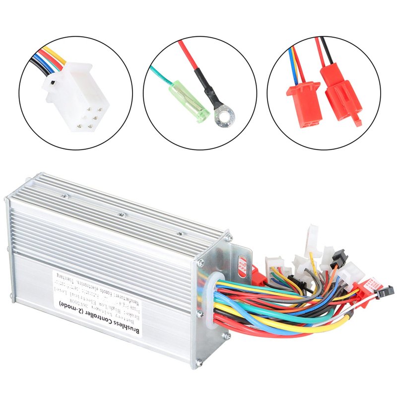 WFLNHB 36V 500W Brushless Electric Motor Speed Square Wave Controller(2-Mode) Replacement for Electric Bicycle Scooter