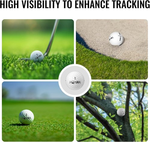 Honma D1 Golf Balls - Extra Soft Feel & Long Distance | Low Compression, Ideal for Beginners - 1 Dozen