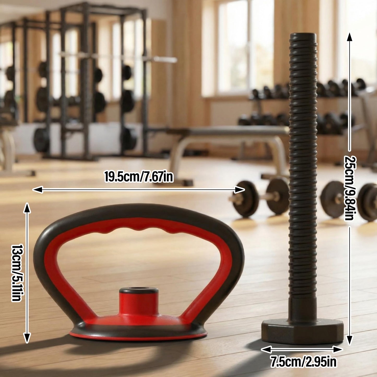 Kettlebell Handle Weight Grip Multifunctional Equipment Easy Carry Adjustable for Training Fitness, 1 Kettlebell Handle