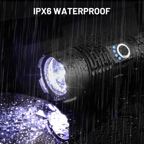 MIXILIN Rechargeable Flashlights High Lumens, 4 Pack 99,000 Lumens Super Bright Led Flashlight with USB Cable & 5 Modes, Handheld Flash Light Waterproof Flashlight for Home Camping