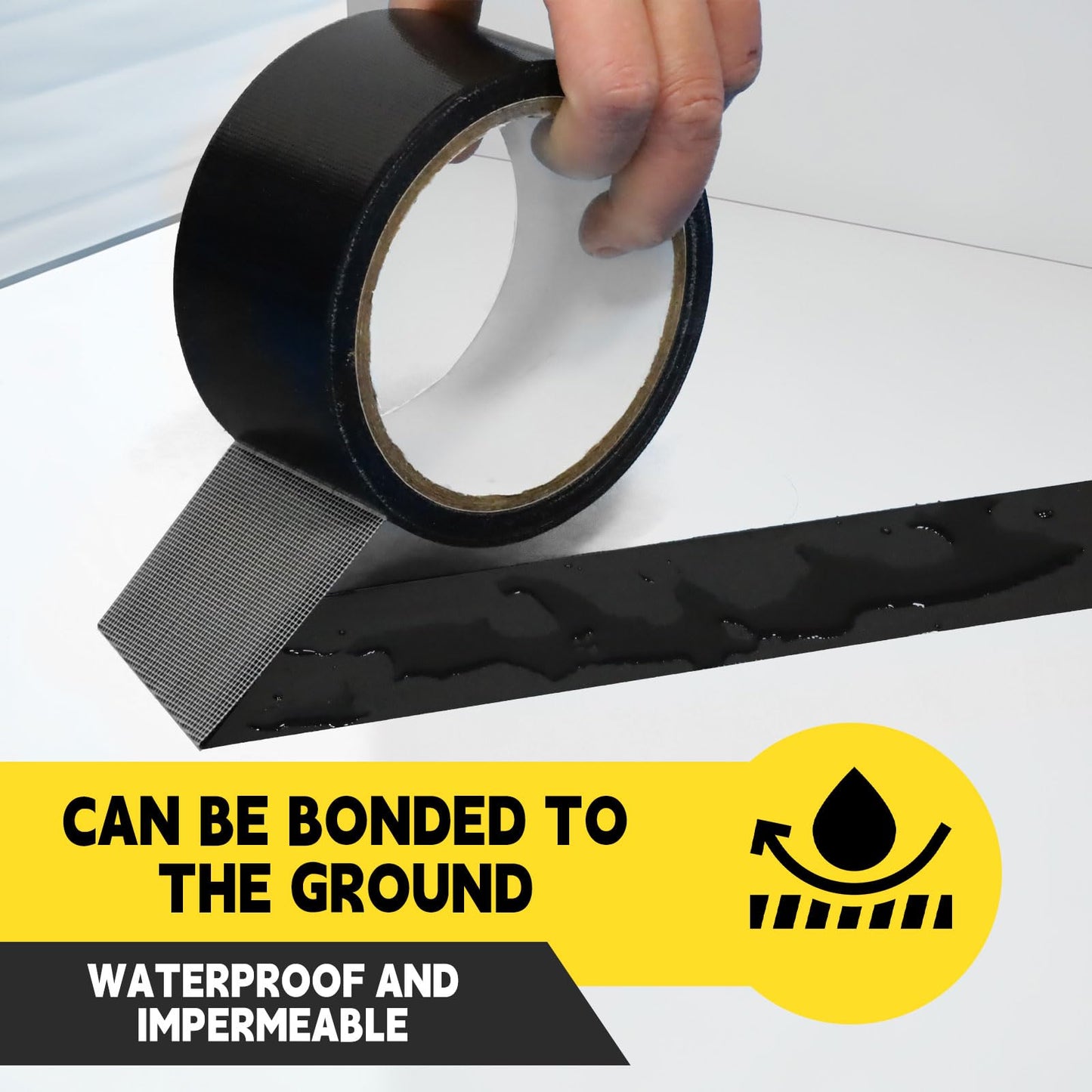 SIKEDEPRO 5-Pack Black Heavy Duty Duct Tape， 2 inches x 30 Yards Duct Tape,Strong, ducttape, Flexible, No Residue, Waterproof High Strength,All-Weather and Tear by Hand - Bulk Value for Repairs