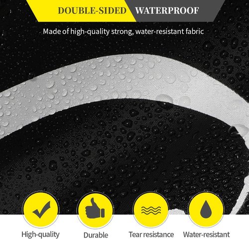 Aiskaer Bike Cover - Waterproof Heavy Duty Protection for 2-3 Bikes | Black Polyester