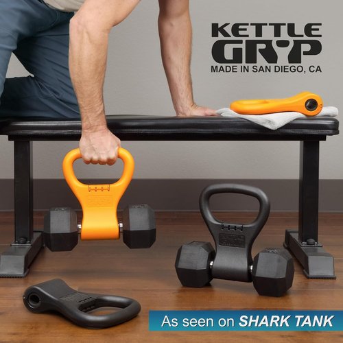 KETTLE GRYP - Original Dumbbell Grip Handle Converts Dumbbells to Kettlebells - Made in the USA