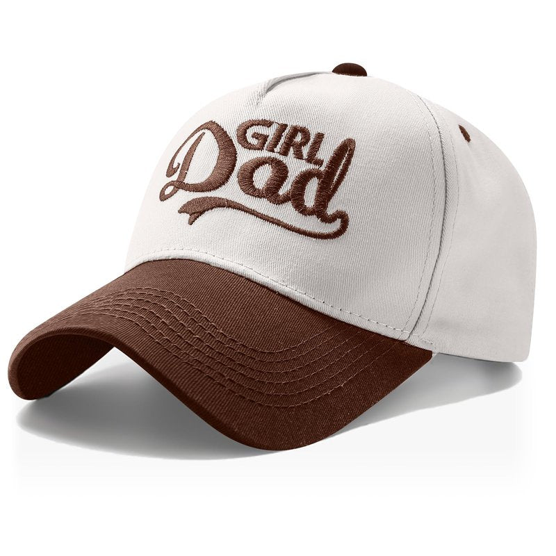 Shyyween Girl Dad/Mother/Daddy/Bride Cotton Trucker Hats Two Tone Snapback Hat Trendy Fashion Baseball Cap for Women Men(Brown,Girl Dad)