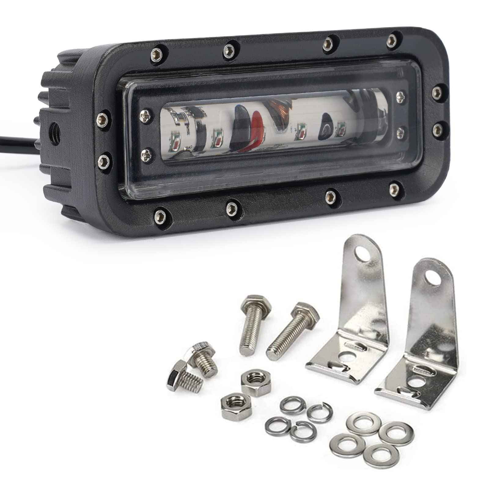 Forklift Safety Light LED Upgrade, Red Zone Danger Forklift Warning Light, Red Line Boundary Warehouse Work Lights Truck Security Indicator Lamp- 2Pack