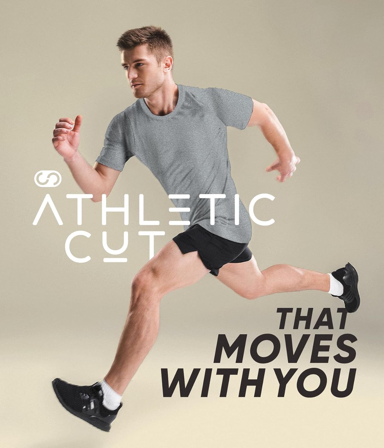 Men's Athletic Workout T-Shirts (Dry Fit, 4-Pack) Moisture Wicking Performance Activewear Gym, Yoga, & Running Tees