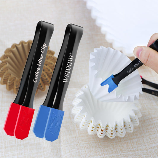 2 Pack Coffee Filters Separator Tool, Use for all kinds of Basket Filters, Grabber & Picker Up Tool (Blue & Red)