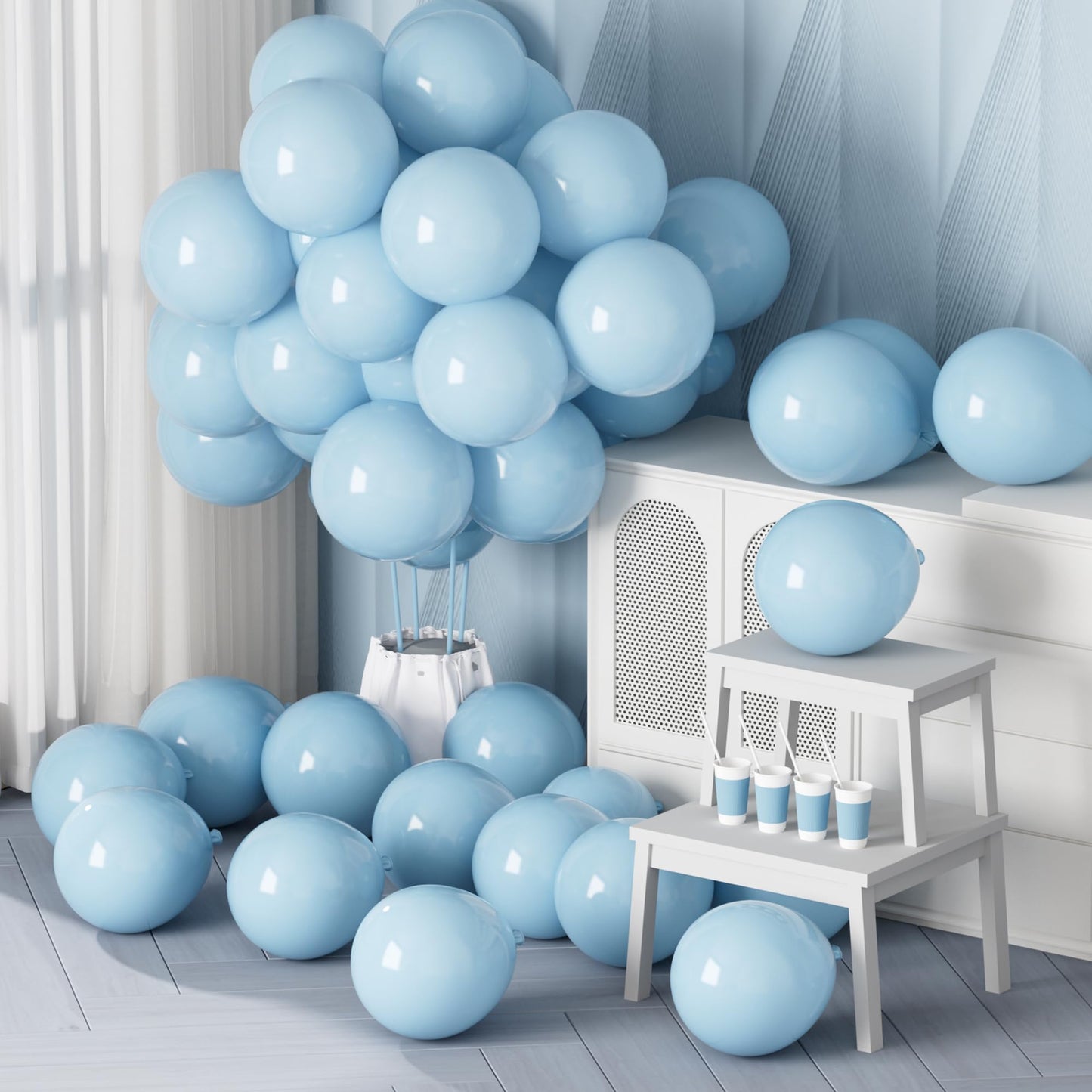 DECOCKRAT Assorted Metallic Latex Balloons Kit - 68PCS Party Balloons, 12'' Helium Balloon Set with Ribbon, Perfect for DIY, Birthday, Baby Shower, Wedding, Anniversary & Holiday Decoration