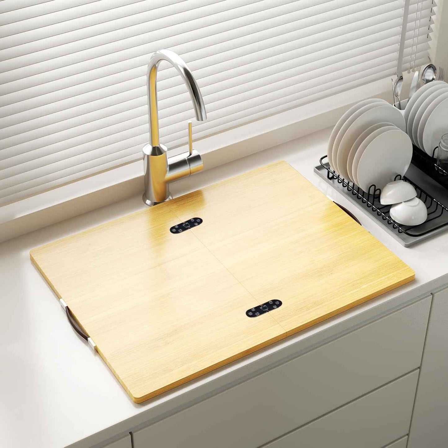 Bamboo Stove Cover for Electric & Gas Stoves - Noodle Board Topper for RV Cooking
