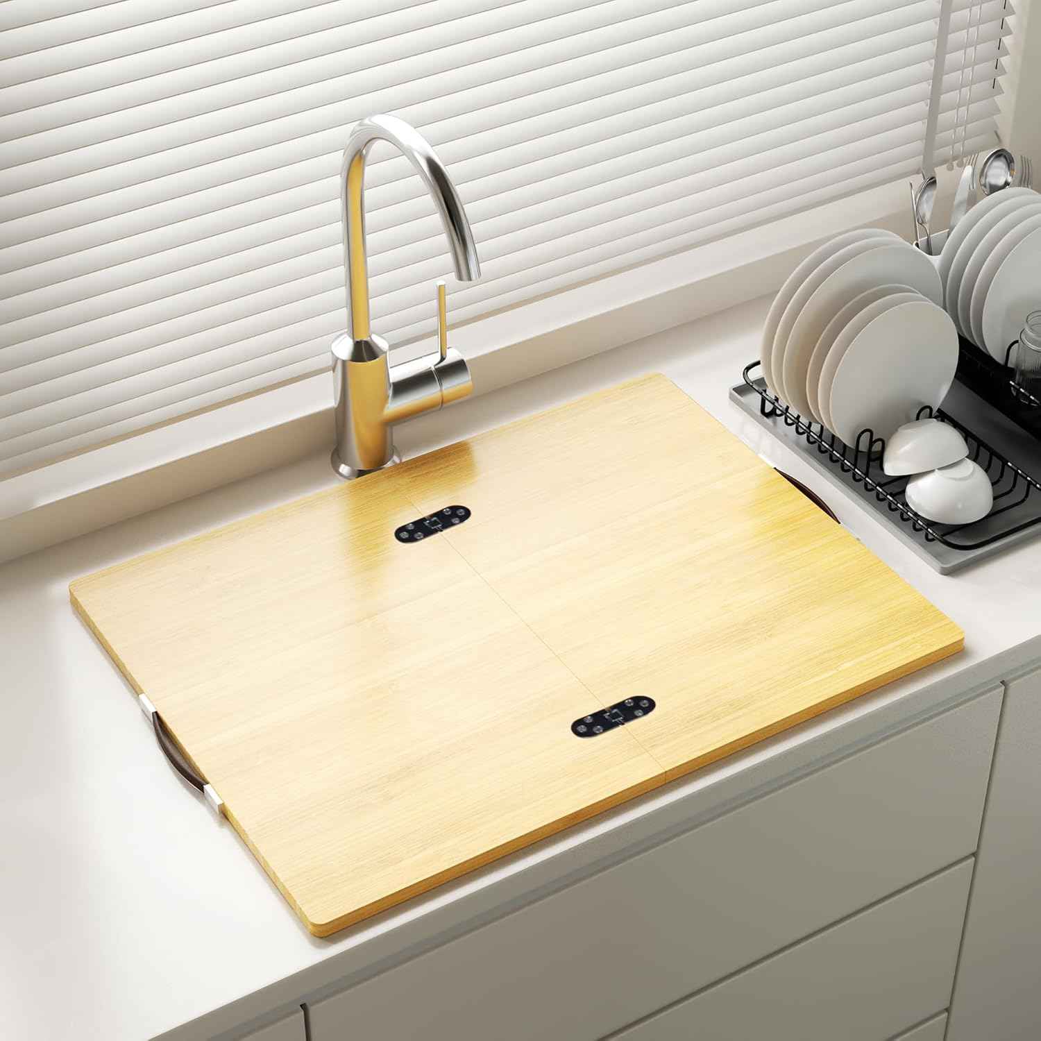 Bamboo Stove Cover for Electric & Gas Stoves - Noodle Board Topper for RV Cooking