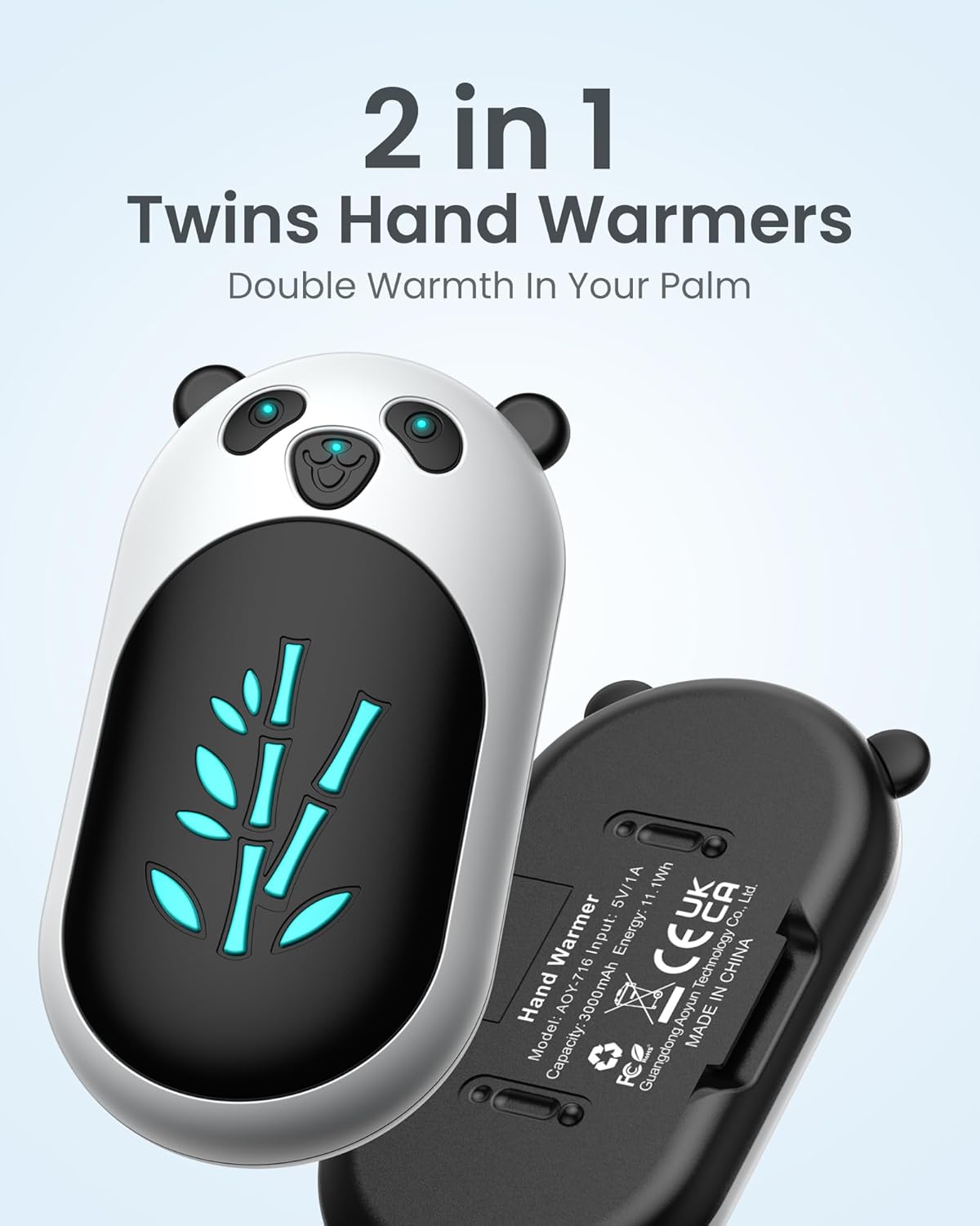 Skiennix Rechargeable Hand Warmers - 6000mAh Portable Electric Heater | 20 Hours of Warmth for Outdoor Use