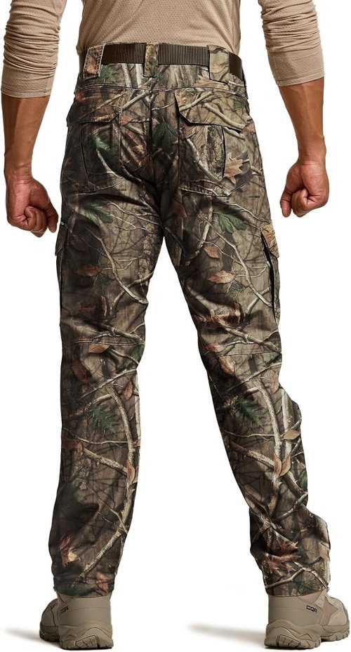 CQR Men's Tactical Pants - Lightweight Water-Resistant Ripstop Cargo for EDC & Hiking | Outdoor Apparel