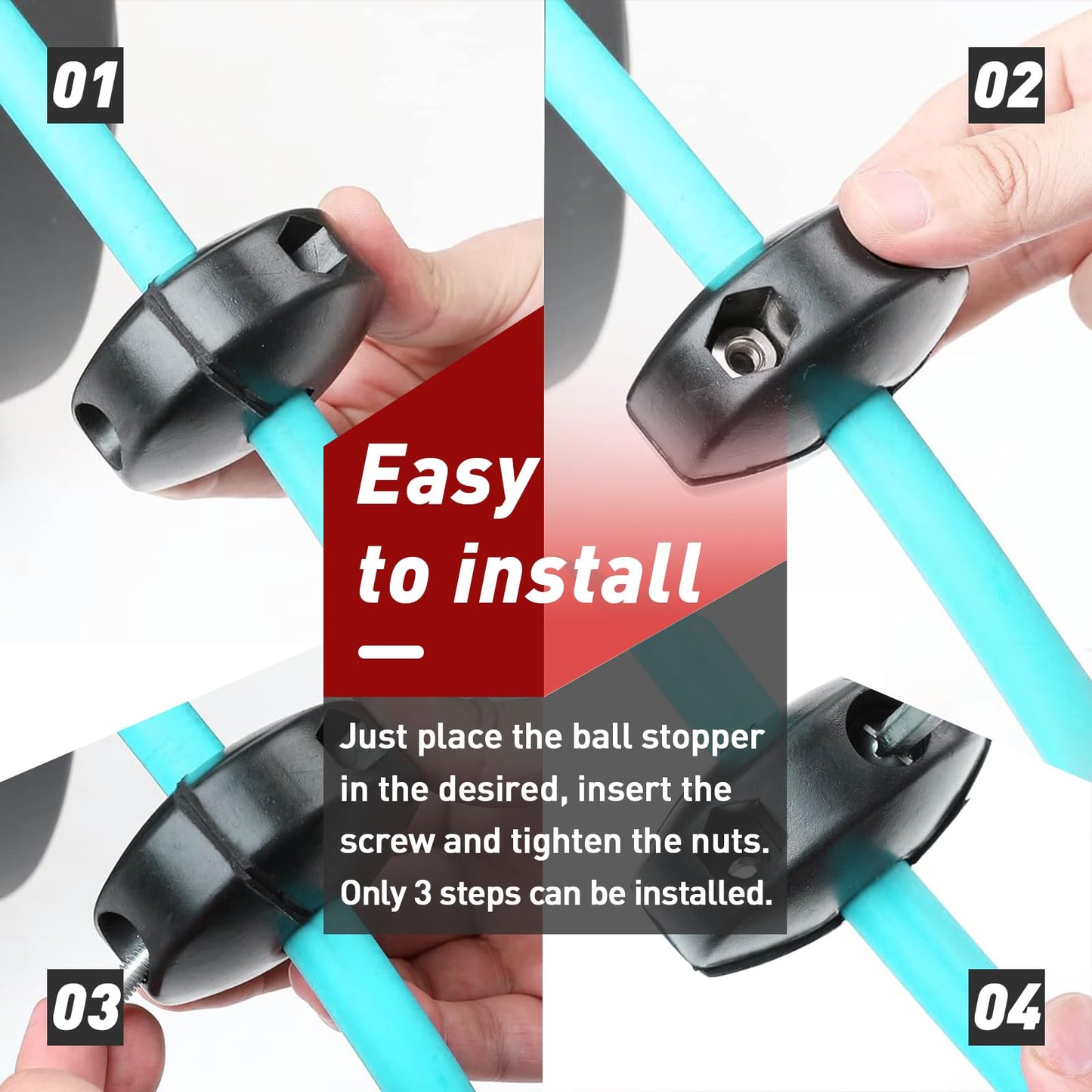 FixlyFido Ball Stopper for Air Hose Reels - Compatible with 1/2 Inch Air Hoses - Prevents Tangling and Damage