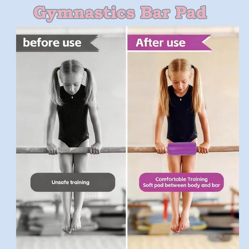 Palhyte Gymnastics Bar Pad,Gymnastics Bar Mat, for Uneven Bars, Horizontal Bars, Parallel Bars,Ballet Bars.Protective Sleeve for Gymnastics Bar, Most Children's and Adult Gymnastics Bars (Pink,)
