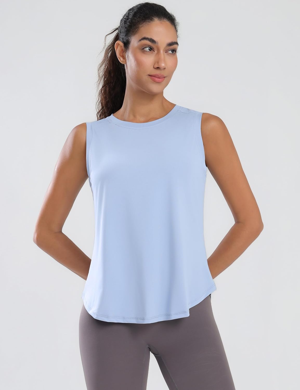 Skiennix Women's Sleeveless Workout Tops - Lightweight Athletic Tank for Yoga & Gym | Loose Fit