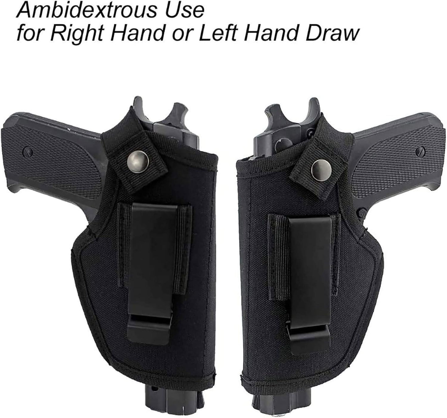 Skiennix Concealed Carry Holster - Metal Clip IWB/OWB for Airsoft Pistol Handguns | Right & Left Hand Draw