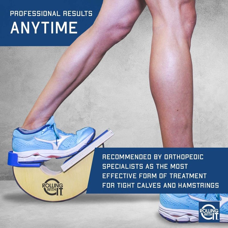 Rolling With It Premium Calf Stretcher and Foot Rocker for Plantar Fasciitis Relief, Achilles Tendonitis, Increase Mobility and Flexibility, Improve Range of Motion With our Foot Stretcher