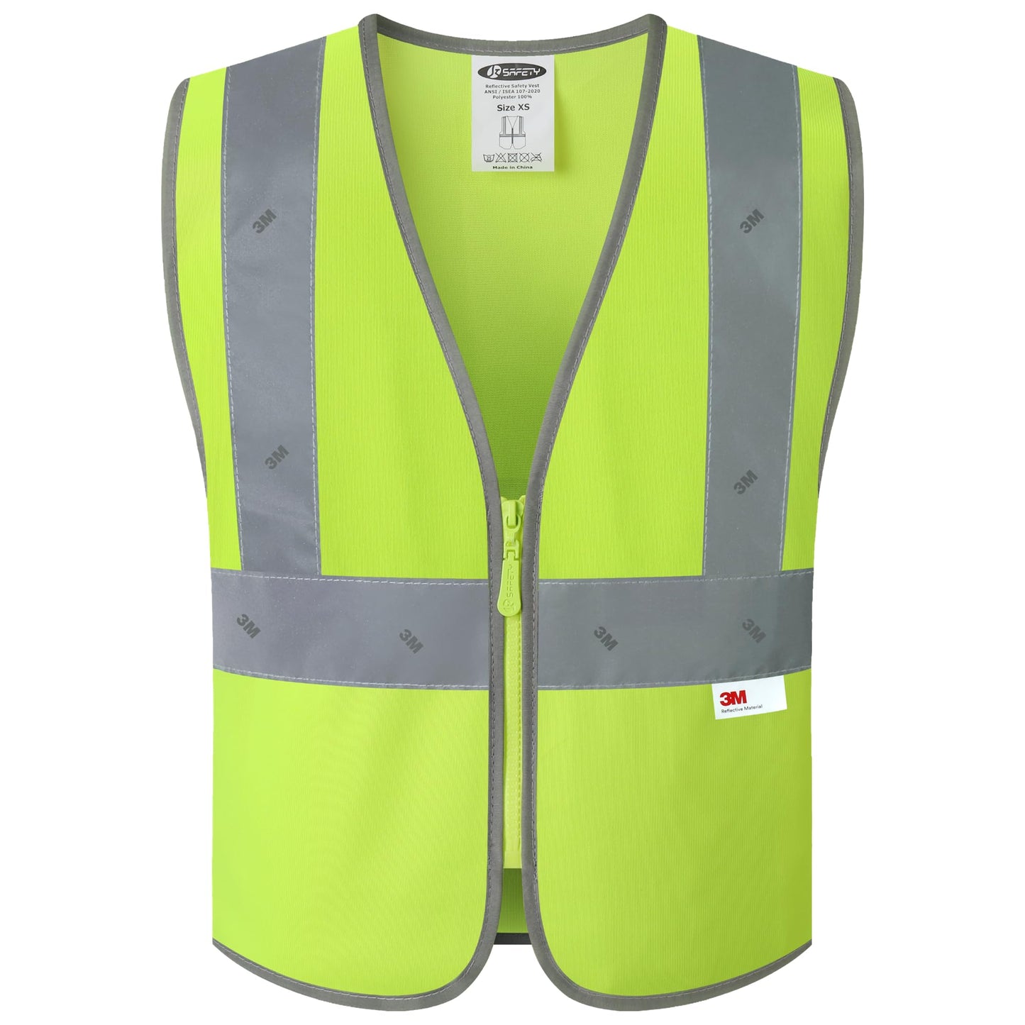 JKSafety Kids Safety Vest Kids Construction Vest Hi Vis with 3M Reflective Tapes High Visibility Meet ANSI Standard Yellow Color (BK300-Yellow S) 1 Piece