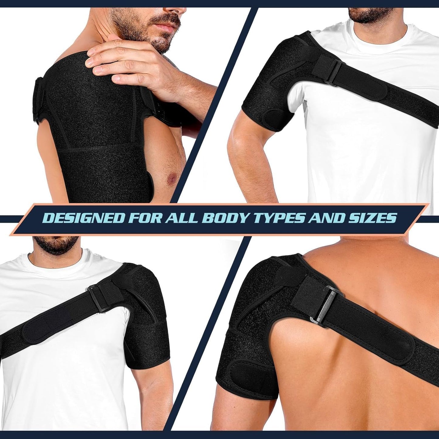 XiangAi Unisex Shoulder Brace for Recovery Shoulder, Adjustable Shoulder Support for Rotator Cuff, AC Joint Pain Relief, Shoulder Injuries. Perfect Fit Shoulder Compression Sleeve(Pink)