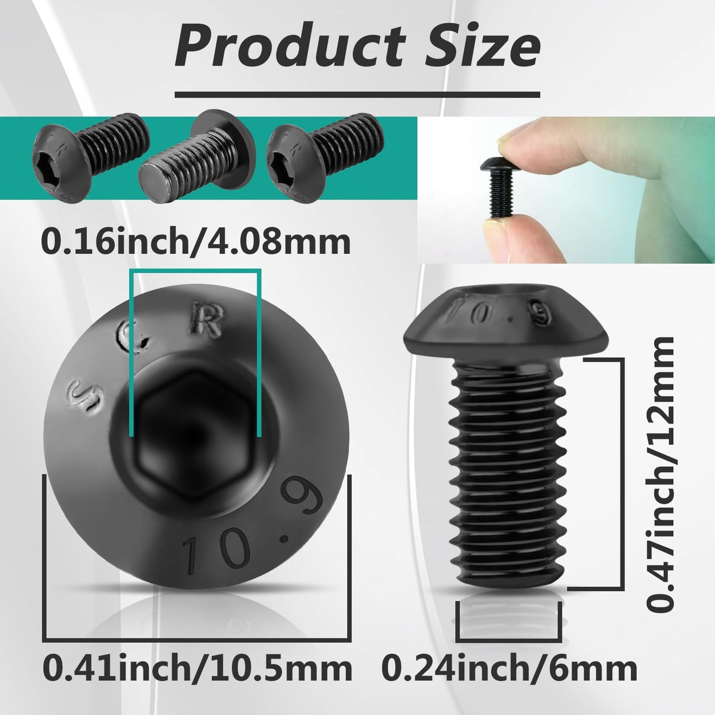 48 Pcs 5140010-16 Planer Blade Screws Compatible with DeWalt DW734, DW735, DW735X Planer Blades - Black Planer Blades Screw