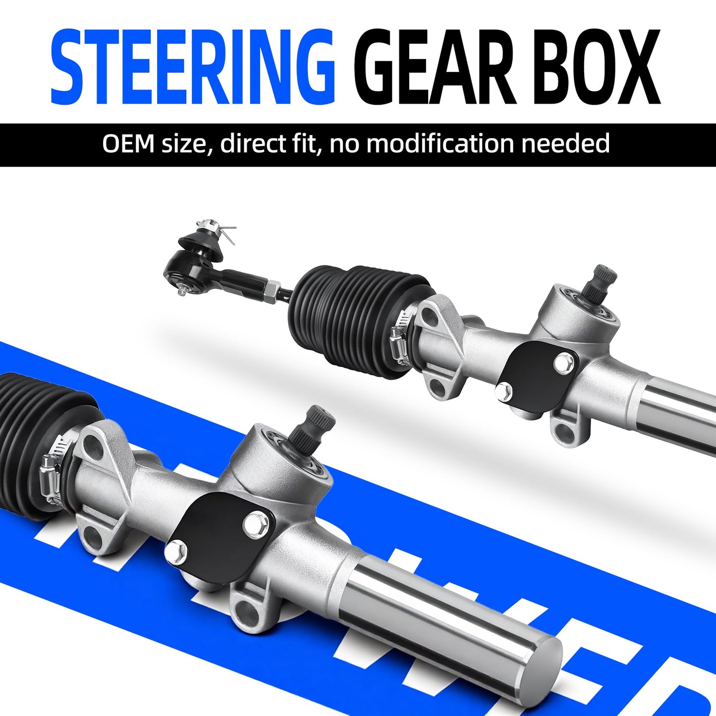 Mixopoly Golf Cart Steering Gear Box Assembly/Steering Rack and Pinion 70964-G01 70602-G01 for EZGO TXT Gas and Electric 2001-up, Includes Rack Ball Joint 70695-G01