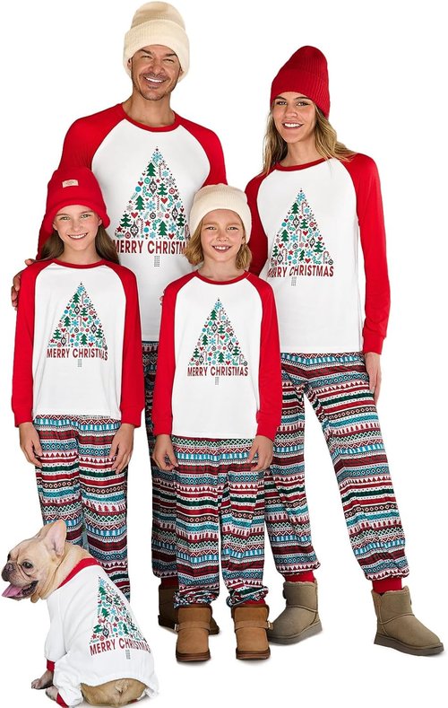 Haloumoning Family Christmas Pajamas - Matching Holiday Sleepwear Sets for Cozy Celebrations
