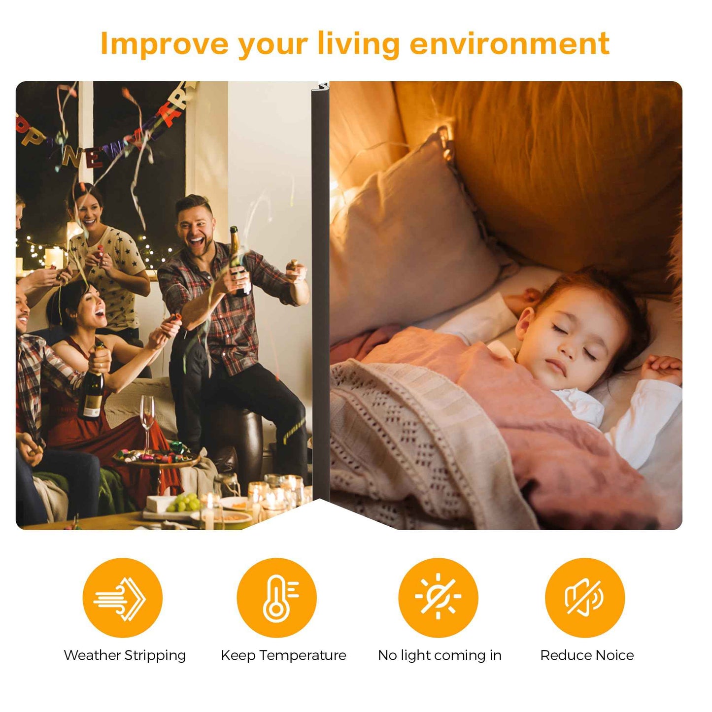 Weather Stripping Door Seal Strip Soundproof Q Foam Weather Stripping for Door Frame, Exterior Door Weather Stripping for Large Gap, Easy to Install（Brown, 21FT