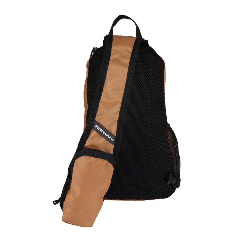 Eddie Bauer Stowaway Packable Sling Bag | Travel | Outdoor | Lightweight | Compact | Ripstop Nylon, Tobacco-10L