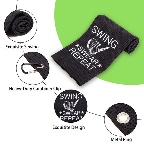 JYSILIYH Funny Golf Towel for Men, Golf Bags Accessory, Birthday Gift for Golfers