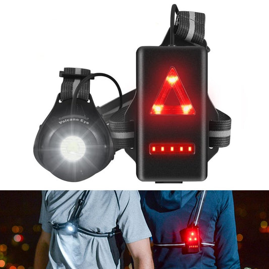 Volcano Eye Running Light for Runners & Joggers - Chest Running Light for Night and Early Morning Runs & Jogs - Premium Run Light for Running, Jogging, Dog Walking, Camping, Hiking, Light Harness