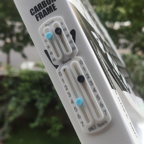 FUMELPRO Score Keeper for Tennis Racket and Padel,Easily Mounted Small Score Board to Keep Score of Points.numbers carved by Laser, bonded with strong Adhesive without Falling off,the Best Tennis Gift