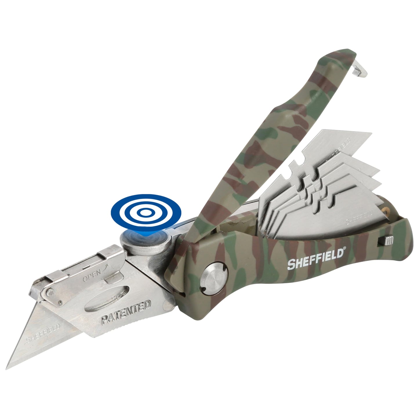 Sheffield Utility Knife with 5 Utility Knife Blade Storage Compartment