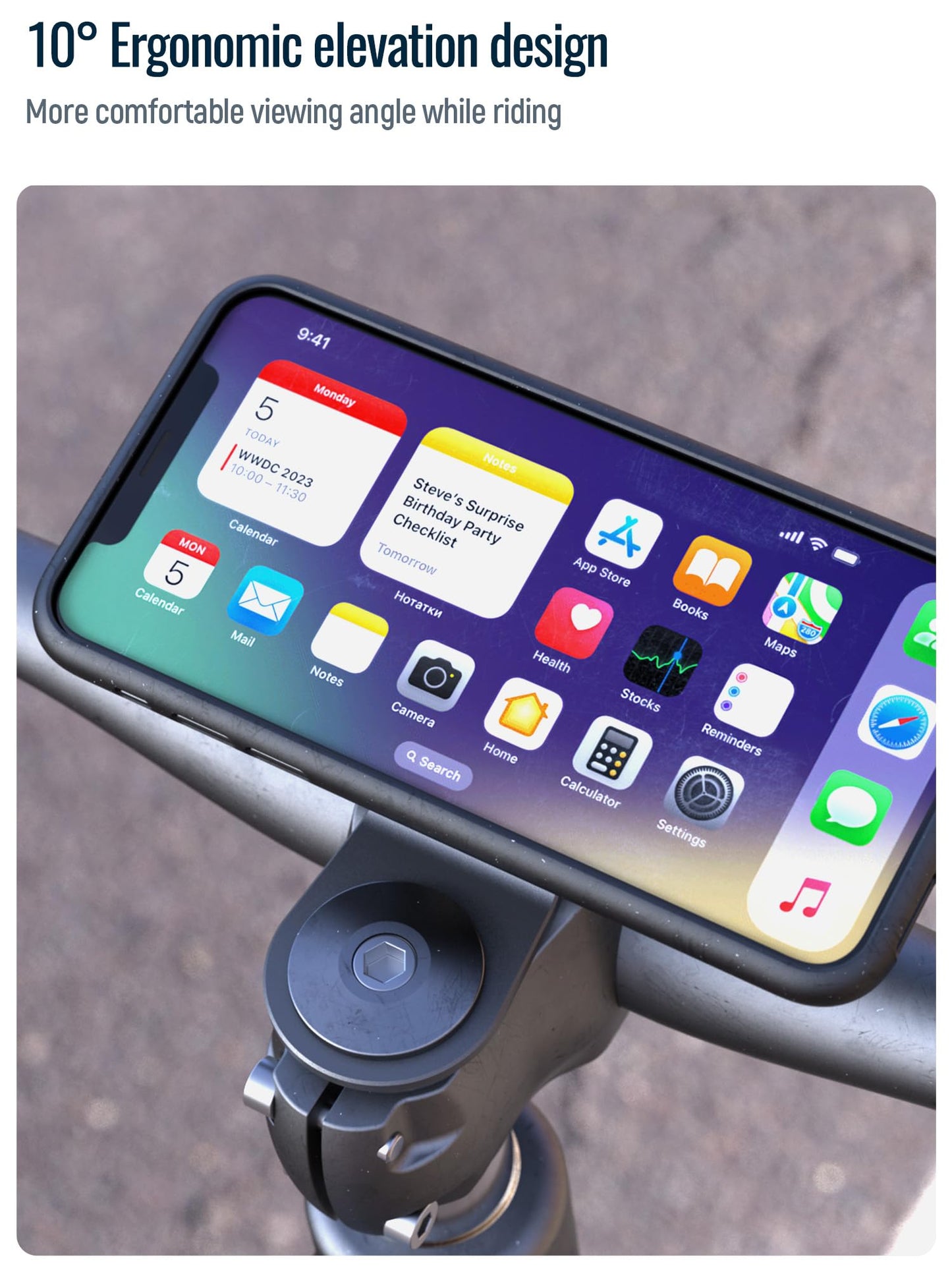 sincetop Bike Phone Mount,Mountain Bicycle Stem Phone Holder-Aluminum Handlebar Mini Phone Clip,Gravel/MTB/Road EBike Cycling Cell Phone Clamp,Quick Release Attach/Detach-Black【Series C-1st Gen】