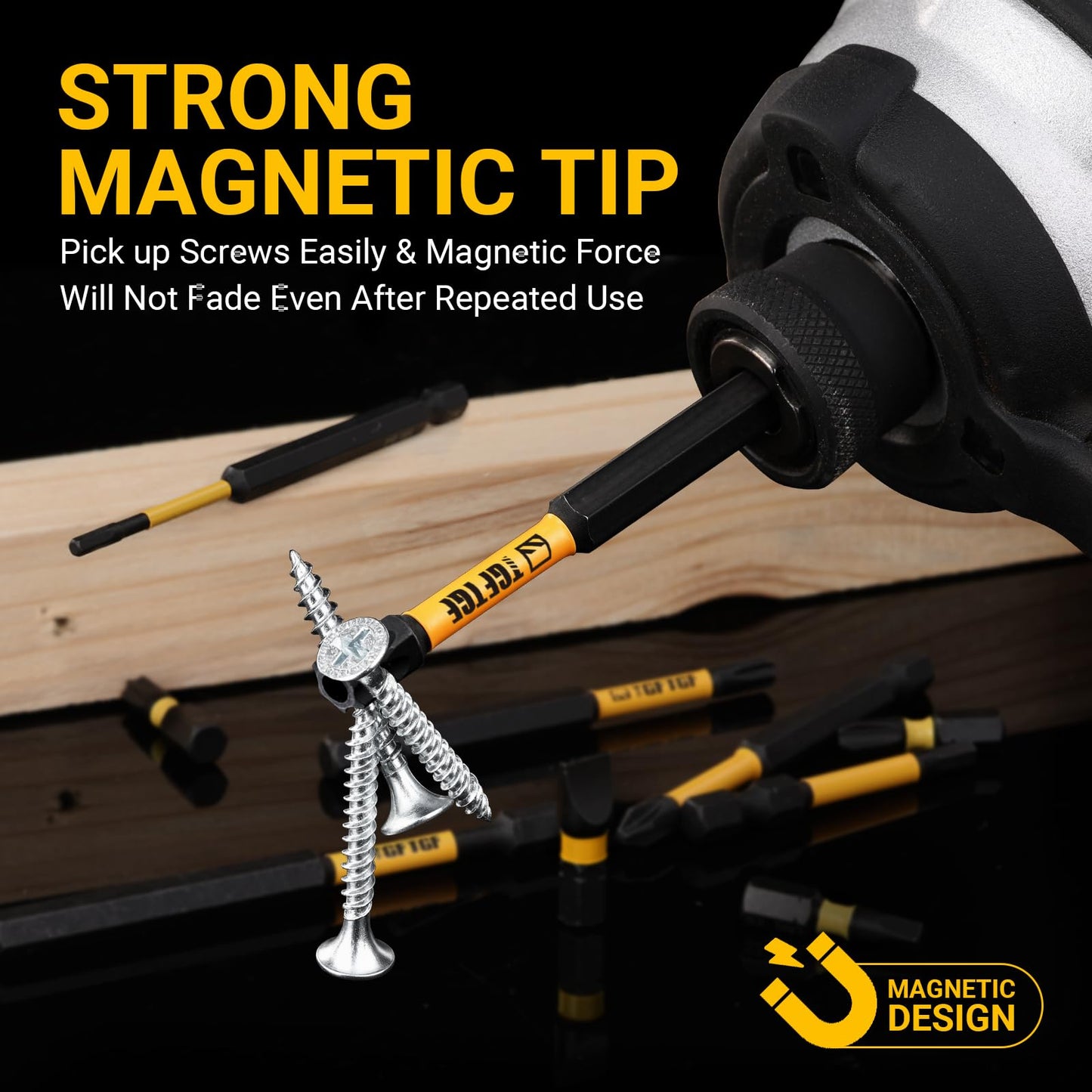 TGFTGF Impact Torx Bit Set 13PCS (TT7-TT40), 2” S2 Steel Security Torx, Tamper Proof Torque Star Bit Set with Magnetic CNC Machined Tips, Impact Screwdriver Bits with Storage Case