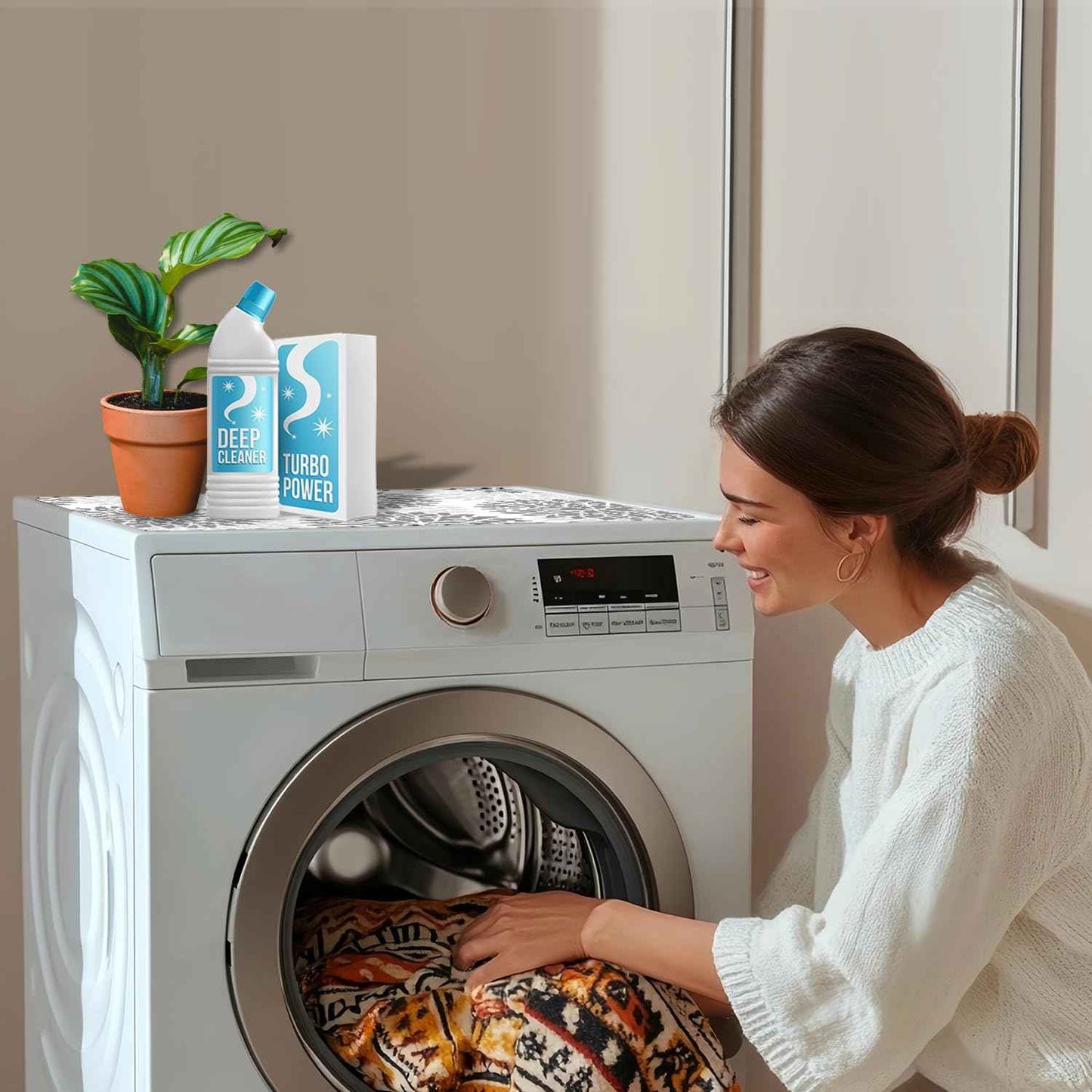 Washer and Dryer Covers for the Top 23.6“ x 19.7", – Waterproof, Non-Slip Laundry Machine Protector Mat for Dust, Scratch – Fits Most Washers, Dryers, Laundry Room Organization Essentials Accessories