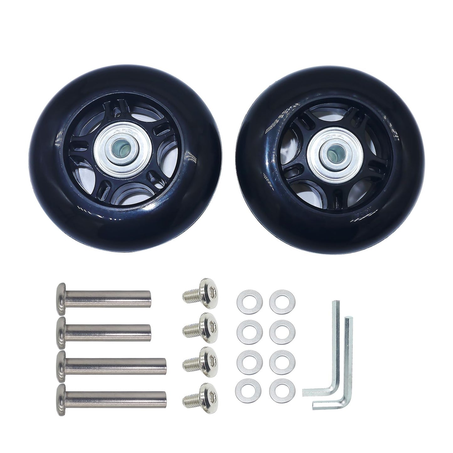 Mute Wear-resistant Outer Diameter 2.95 inch Luggage Suitcase Replacement Wheels Kit Inline Outdoor Skate Replacement Wheels (2.95" x 0.94")