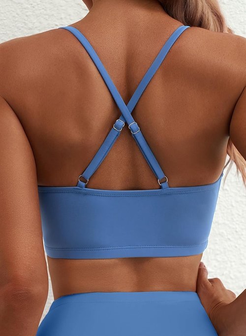 Herseas Push-Up Bikini Top - U-Wire Cutout Design for Summer Beach Fun | Stylish Swimwear