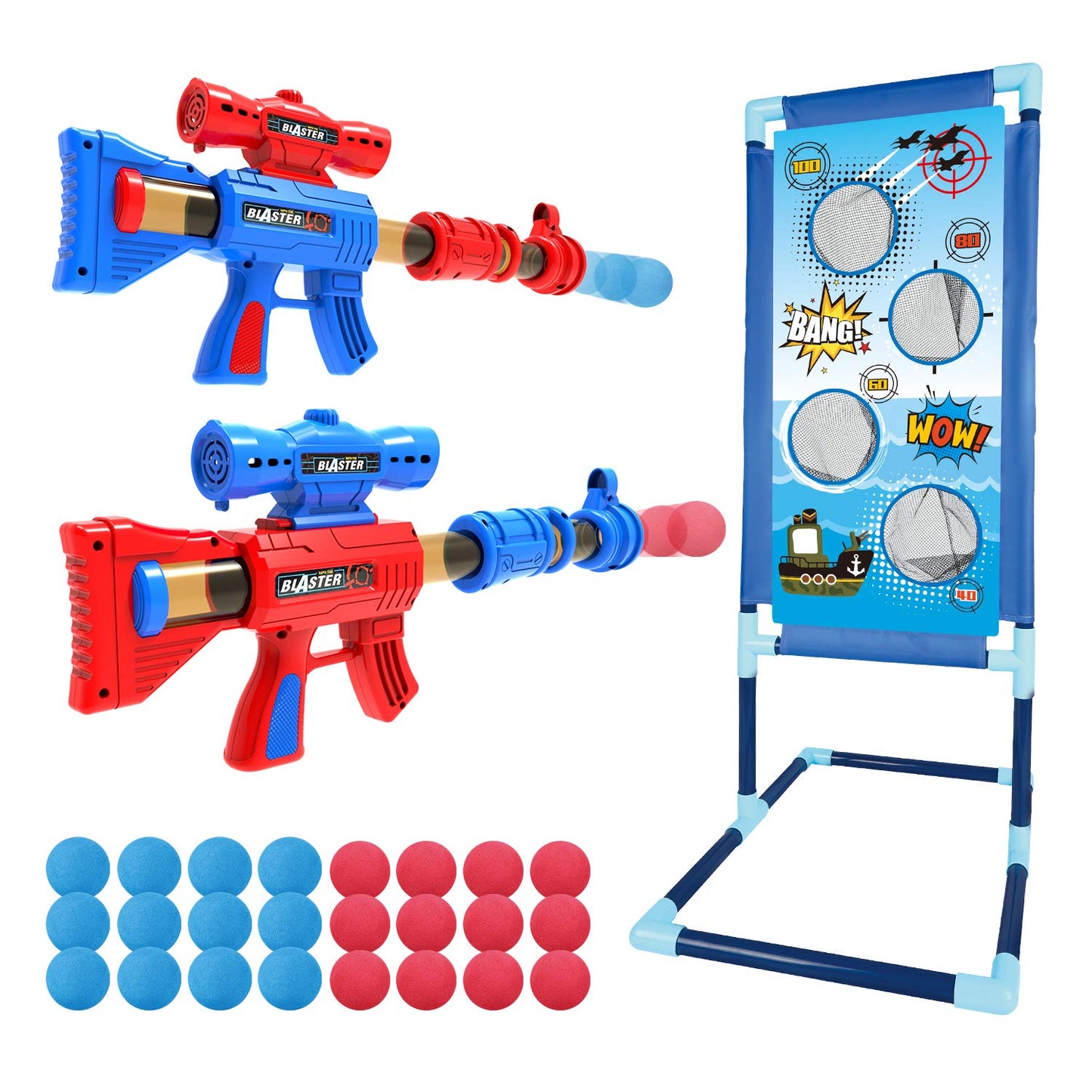 YEEBAY Target Game Set for Age 6, 7, 8,9,10+ Year Old Kids, Boys, Active Play Game with Soft Foam Balls and Scoring Target