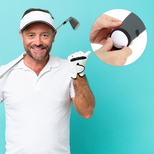 PATIKIL Golf Ball Carry Bag, 2 Pcs Golf Tee Holder Pouch Portable Neoprene Golf Ball Holder with Clip for Men and Women Storage Gifts, Gray