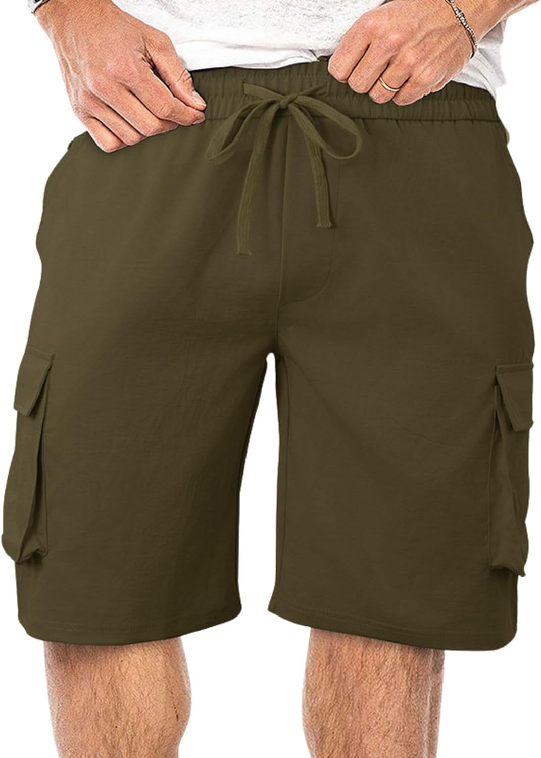 ZOCANIA Men's Cargo Shorts - Summer Sport Shorts with Elastic Waist & Pockets | Versatile Street Style