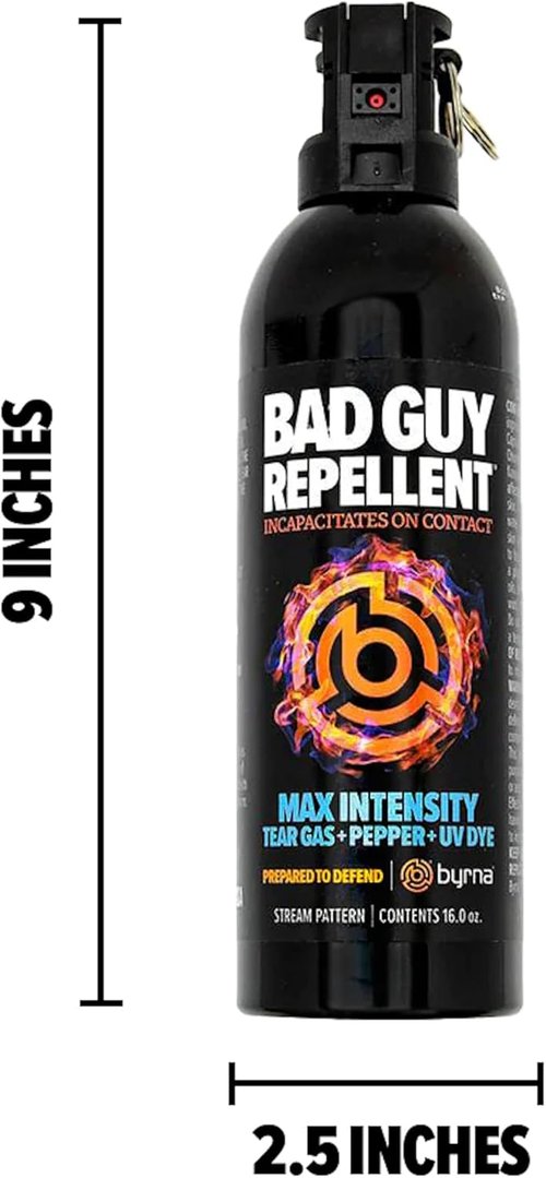 Byrna BGR Pepper Spray - Maximum Stopping Power | UV Marking Dye Technology | Military Strength Self-Defense (30 Ft Range) - 1 LB