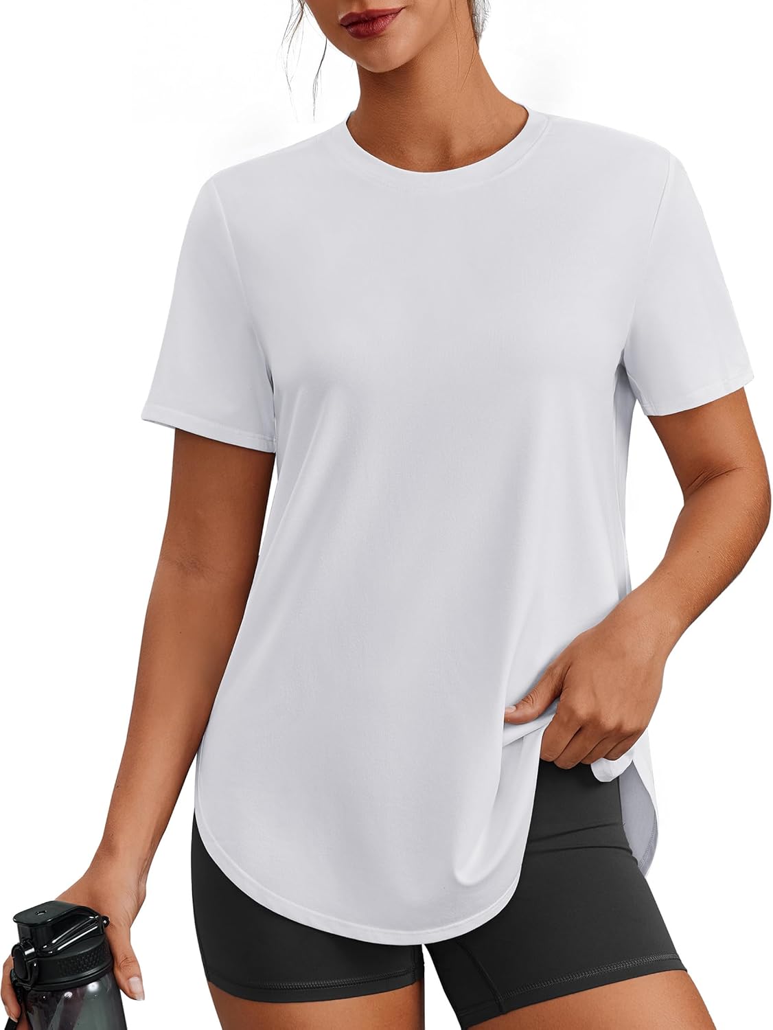 PINSPARK Workout Tops for Women - Short Sleeve Athletic Shirts | UPF 50+ Quick Dry for Gym & Hiking (S-3XL)