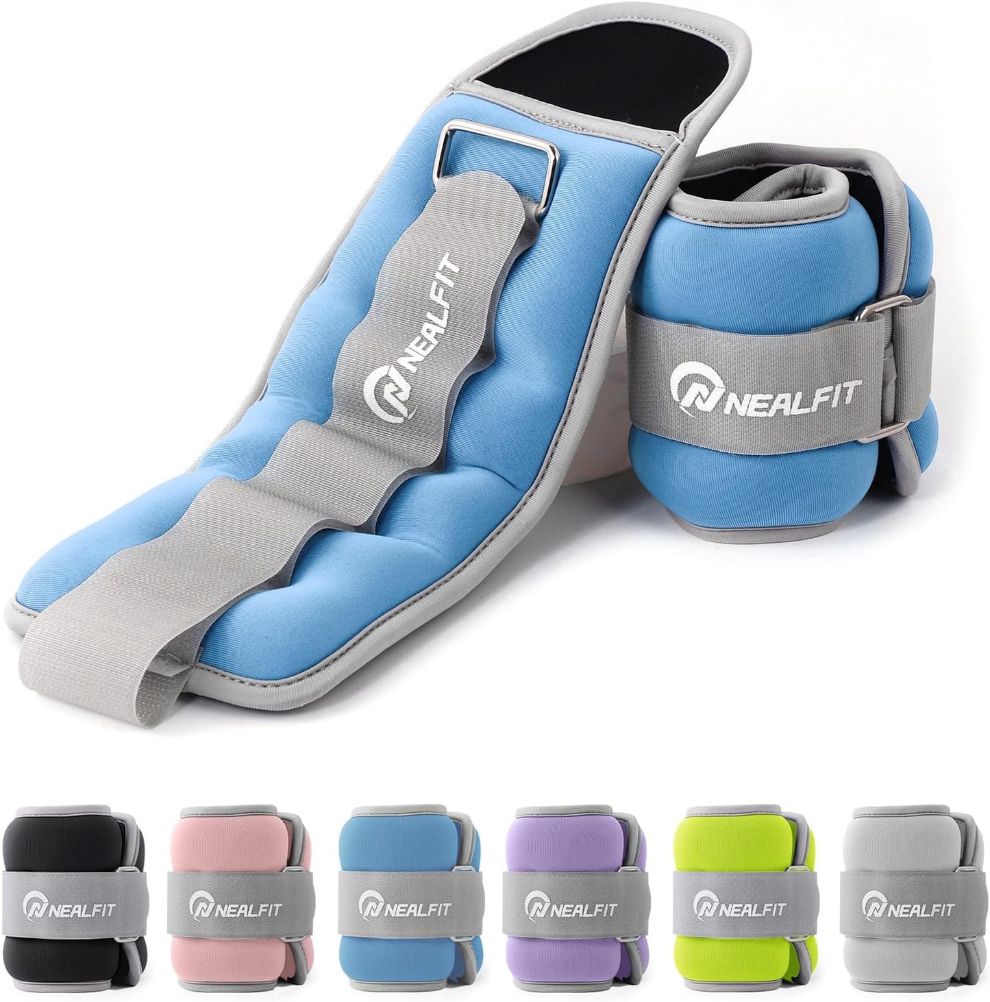 NEALFIT Ankle Weights - Adjustable Leg & Arm Weights for Running, Gymnastics & Fitness | Unisex