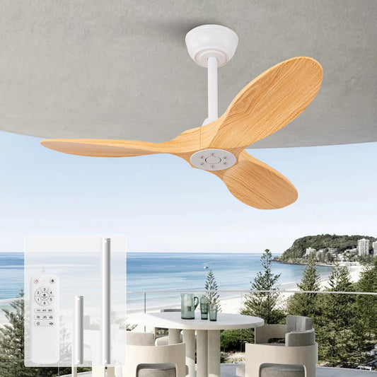 KBZZ 36 Inch Ceiling Fan without Light,6 Speeds,Reversible Silent DC motor,3 ABS Blades,Modern Ceiling Fan No Light,Ceiling Fan with Remote for Indoor Outdoor Farmhouse Bedroom Living Room