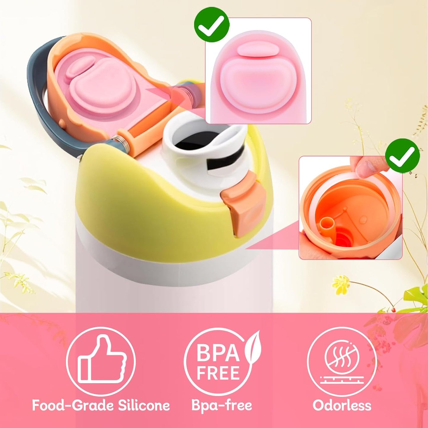 Owala | Replacement Lid Rubber Seal Stopper Set - 6 O-Ring Gaskets for 24/32 oz Water Bottles